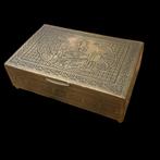 Artdeco messing tabacs doos Aziatisch, Tabaksdoos of Verpakking, Gebruikt, Antiek, Huysmans