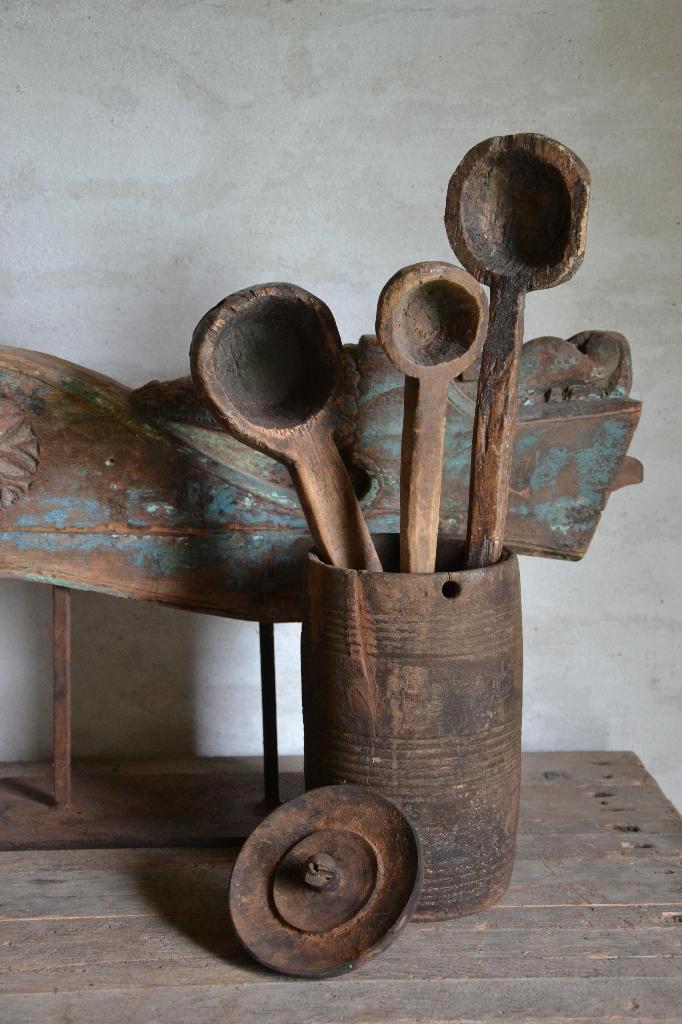 Authentieke Nepalese pot met deksel, Huis en Inrichting, Woonaccessoires | Overige, Nieuw, Ophalen of Verzenden