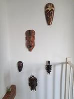 5 maskers, ter decoratie, Huis en Inrichting, Woonaccessoires | Overige, Ophalen, Zo goed als nieuw