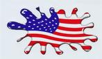 USA [Amerikaanse vlag] verfspat sticker #3, Motoren, Accessoires | Stickers