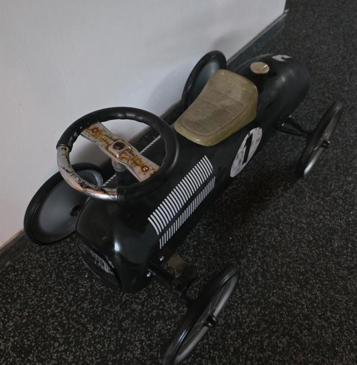 Vintage Trapauto - Zwart, Kinderen en Baby's, Speelgoed | Buiten | Voertuigen en Loopfietsen, Ophalen of Verzenden