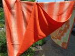 Vintage NEPTUNUS 2-zijdig oranje deken 2.20 x 1.80 mtr, Huis en Inrichting, Slaapkamer | Beddengoed, Oranje, Deken of Dekbed, Ophalen of Verzenden