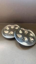 Roestvrijstaal serveelplaatje voor slakken, Huis en Inrichting, Keuken | Servies, Ophalen, Zo goed als nieuw, Overige materialen