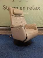 Sta op relax fauteuil Prominent Göteborg extra luxe, Ophalen of Verzenden, Zo goed als nieuw, Leer, 50 tot 75 cm