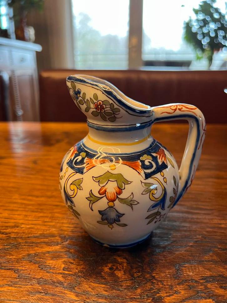 Antieke Franse Faience Melkkan - Charles Fourmaintraux, Antiek en Kunst, Antiek | Keramiek en Aardewerk, Ophalen of Verzenden