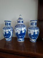 Delfts Blauw Kaststel - 3-delig, Antiek en Kunst, Ophalen