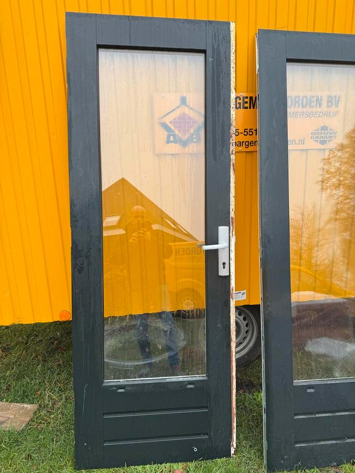 Meranti tuindeuren - ophalen in Almen, Doe-het-zelf en Verbouw, Deuren en Horren, Gebruikt, Buitendeur, 200 tot 215 cm, Minder dan 80 cm