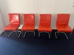 4x mooie leren stoelen GRATIS tegen 2xcola, Ophalen, Gebruikt, Overige kleuren, Leer