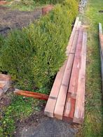 5 Douglas balken 12 cm dik, Tuin en Terras, Palen, Balken en Planken, Ophalen, Zo goed als nieuw, 250 cm of meer, Balken