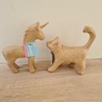 Eenhoorn en kat van papier-maché, Ophalen of Verzenden, Nieuw, Knutselwerk