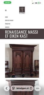 Nederlandse eikenhouten keeftkast, 17e eeuw, Antiek en Kunst, Ophalen of Verzenden