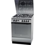 Indesit I6TMH5AG(X)/NL Rvs Gasfornuis 60cm, Ophalen, Gebruikt, 4 kookzones, Gas
