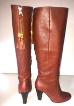 Frida cognac geheel leder laarzen maat 36, Hoge laarzen, Frida, Bruin, Ophalen of Verzenden