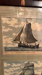 Twee schilderijtjes, Verzamelen, Scheepvaart, Ophalen of Verzenden, Zo goed als nieuw, Motorboot, Kaart, Foto of Prent