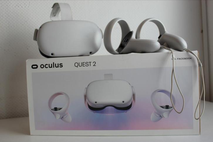 Oculus Quest 2 - 128 Gb - complete set, Spelcomputers en Games, Virtual Reality, Zo goed als nieuw, Overige platformen, VR-bril