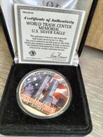 Te koop Herdenkingsmunt World Trade Center, Postzegels en Munten, Munten | Nederland, Zilver, Overige waardes, Ophalen of Verzenden