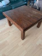 Houten Woonkamer Tafel + Bijzettafeltje, Ophalen, Gebruikt, 50 tot 100 cm, Minder dan 50 cm