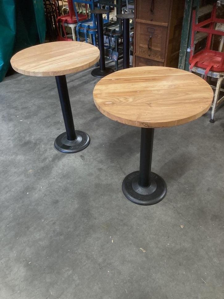 3 X Zeer Unieke Industriele/Vintage Bistrotafel Singer, Huis en Inrichting, Tafels | Eettafels, Nieuw, 50 tot 100 cm, 50 tot 100 cm