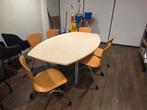 Gebruikte tafel met 6 stoelen voor eten vergaderen etc, Ophalen, Gebruikt, 50 tot 100 cm, Vijf personen of meer