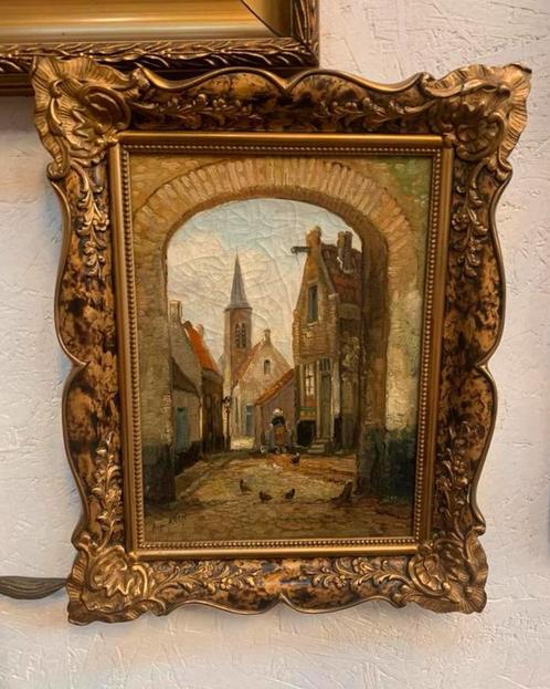 Schilderij A.van der Ven olieveft op doek erg mooi., Antiek en Kunst, Kunst | Schilderijen | Klassiek, Ophalen of Verzenden