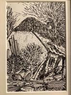 Evert Slegers, pentekening, Antiek en Kunst, Ophalen of Verzenden