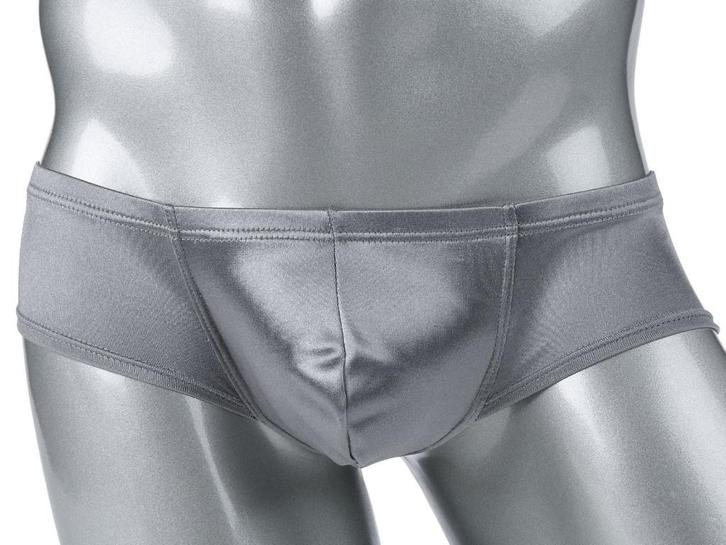 Grijze korte boxershort / boxer onderbroek heren glimmende, Kleding | Heren, Ondergoed, Boxer, Grijs, Verzenden