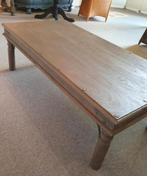 Zware Teakhouten salontafel ,Stoer,Sober,Landelijk, 100 tot 150 cm, Teakhout, Zo goed als nieuw, Minder dan 50 cm