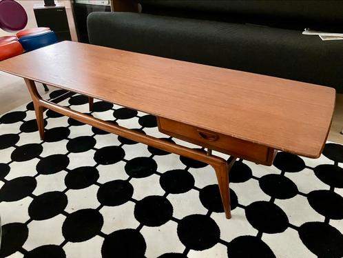 Vintage teak salontafel, louis van teeffelen, wébé nr.14, Huis en Inrichting, Tafels | Salontafels, Gebruikt, Ophalen