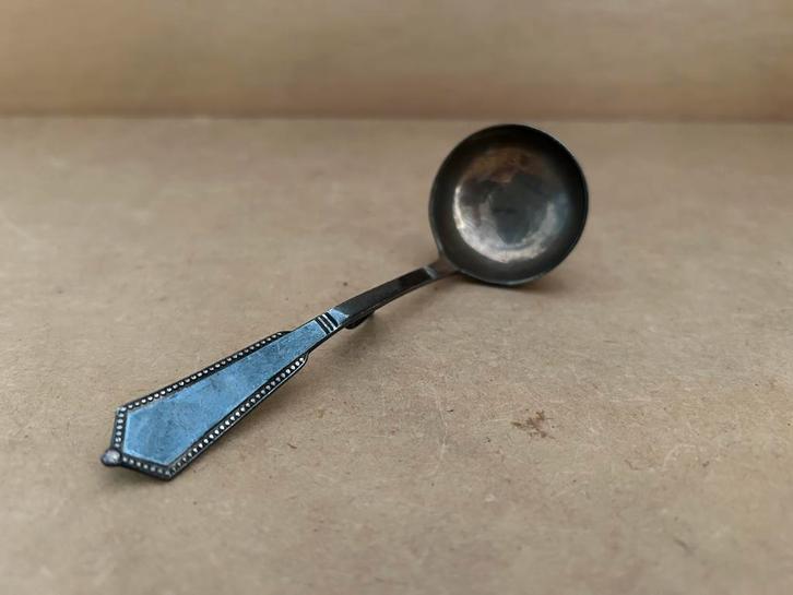 Verzilverd jus/room lepel m-gero-90, Antiek en Kunst, Antiek | Bestek, Ophalen