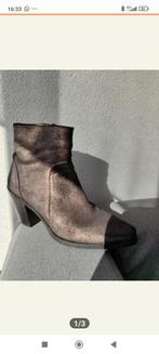 Manfield laarsje leer maat 40 zwart met bronzen gloed, Zwart, Lage of Enkellaarzen, Ophalen of Verzenden, Manfield