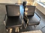 2 zwarte stoelen/2 zwarte fauteuils, Ophalen, Twee, Zwart, Zo goed als nieuw