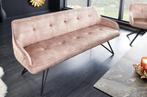 Tafel bank met fluwelen stof beige of geel NIEUW VOORRAAD, 150 tot 200 cm, Nieuw, 75 tot 100 cm, Ophalen of Verzenden