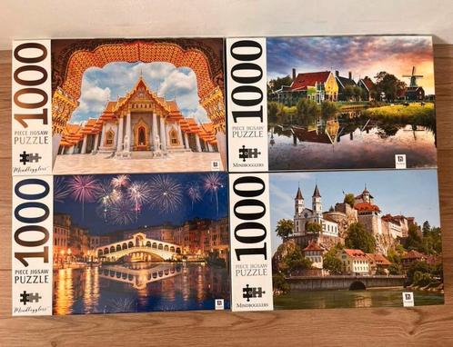 4 Mindboggler puzzels, Hobby en Vrije tijd, Denksport en Puzzels, Zo goed als nieuw, Legpuzzel, 500 t/m 1500 stukjes, Ophalen of Verzenden