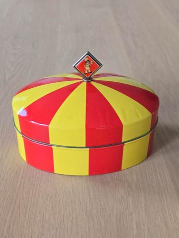 Vintage ovale circustrommeltje van Bolletje uit de jaren '70 beschikbaar voor biedingen