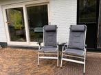 Isabella kampeerstoellen campingstoelen hoofdsteunen grijs, Tuin en Terras, Gebruikt, Ophalen of Verzenden, Aluminium, Verstelbaar