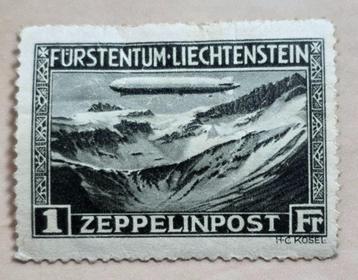 042) POSTZEGEL LIECHTENSTEIN  1931 ZEPPELINPOST ONGEBRUIKT  beschikbaar voor biedingen