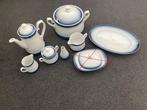 Bavaria Kronester vintage servies blauw wit - 7 delig, Ophalen of Verzenden, Zo goed als nieuw, Overige stijlen, Porselein