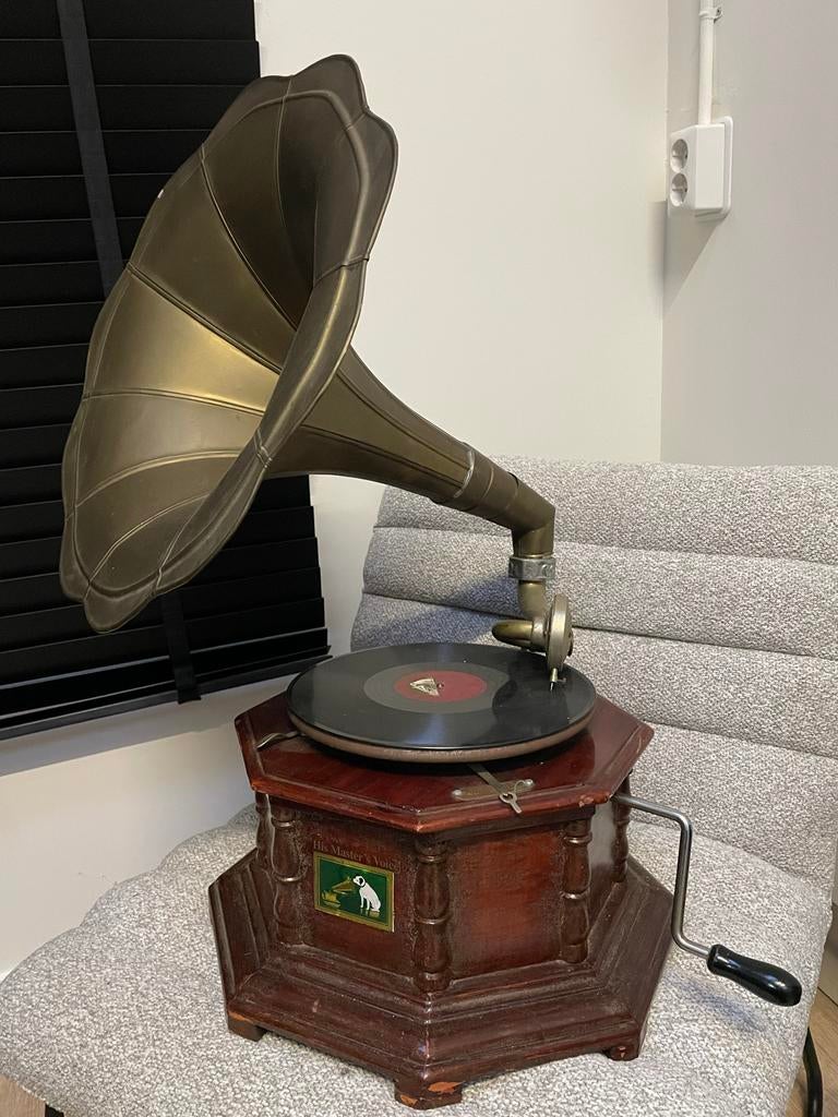 Antieke Grammofoon His Master's Voice, Ophalen