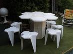 Seventies tuin set hexagoon retro jaren 70 design 1970s, Tuin en Terras, Tuinsets en Loungesets, Kunststof, Gebruikt, 6 zitplaatsen