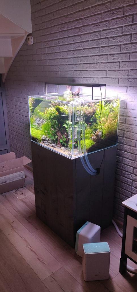 Compleet aquascape aquarium 120 liter Inc meubel en extra's, Dieren en Toebehoren, Vissen | Aquaria en Toebehoren, Gebruikt, Leeg aquarium