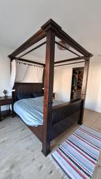 Prachtig koloniaal hemelbed, Ophalen, Gebruikt, 210 cm, Tweepersoons