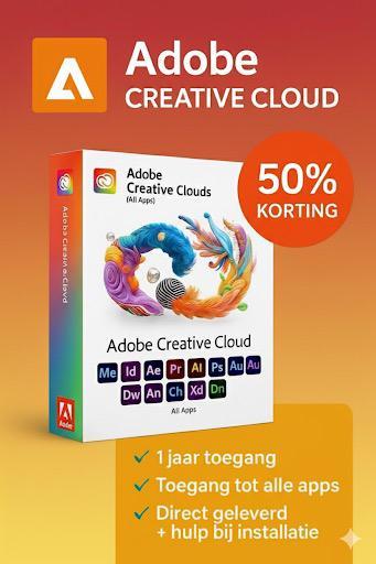 Adobe Creative Cloud - 1 Jaar Abonnement - Voor 2 Apparaten!, Computers en Software, Ontwerp- en Bewerkingssoftware, Nieuw, MacOS