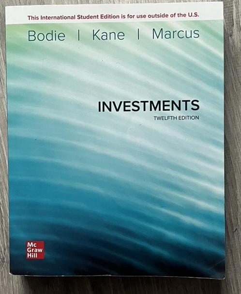 Investments (International Student Edition, 12th Edition), Boeken, Studieboeken en Cursussen, Zo goed als nieuw, WO, Beta, Ophalen of Verzenden