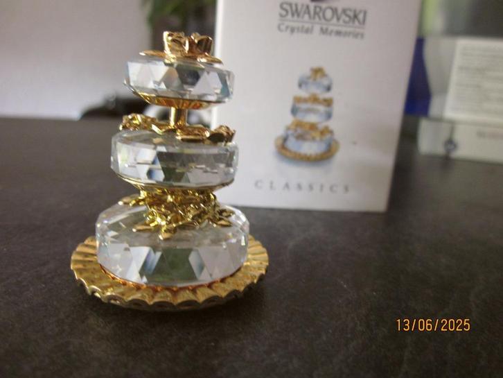 Swarovski bruidstaart incl.doos & certificaat, Verzamelen, Swarovski, Nieuw, Figuurtje, Ophalen of Verzenden