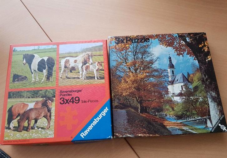 Legpuzzel (Ravensburger), 1 doos met 3 puzzels, Hobby en Vrije tijd, Denksport en Puzzels, Zo goed als nieuw, Legpuzzel, Minder dan 500 stukjes
