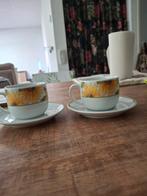 Vintage koffie  Kopjes Zonnebloem (2), Antiek en Kunst, Antiek | Servies los, Ophalen