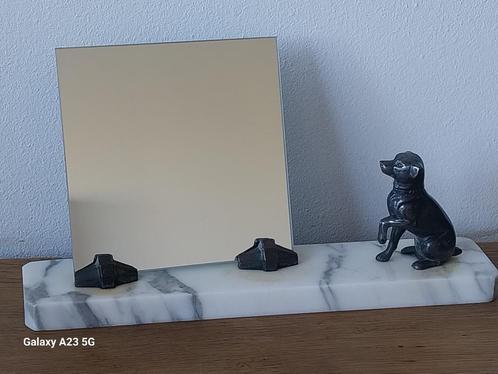 Art deco hondje met spiegel, Antiek en Kunst, Antiek | Woonaccessoires, Ophalen of Verzenden