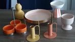 Diverse woonaccessoires in zalm, oranje, geel, Ophalen, Gebruikt
