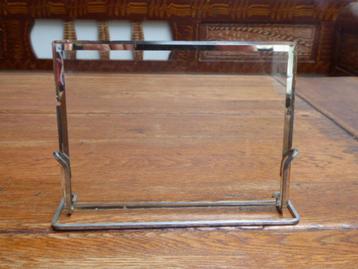Art deco fotohouder, metaal en glas (1) beschikbaar voor biedingen