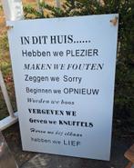 Tekstbord, Huis en Inrichting, Ophalen of Verzenden, Zo goed als nieuw